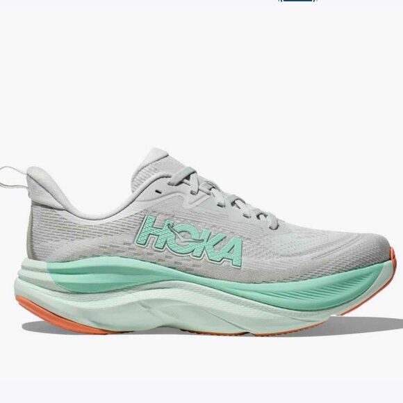 Hoka Skyflow Running Shoe Cosmic Grey & Seafoam Women's US 8 - Picture 1 of 6